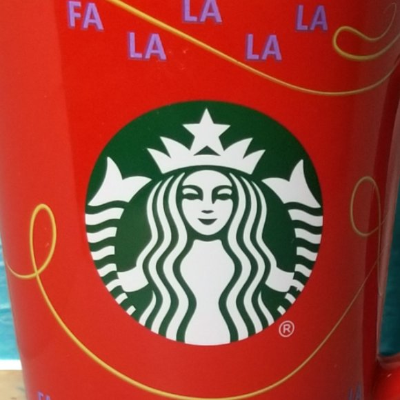 Starbucks Red Christmas Coffee Cup/Mug Green Siren Logo 2020 Holiday Fa La La - Picture 11 of 12